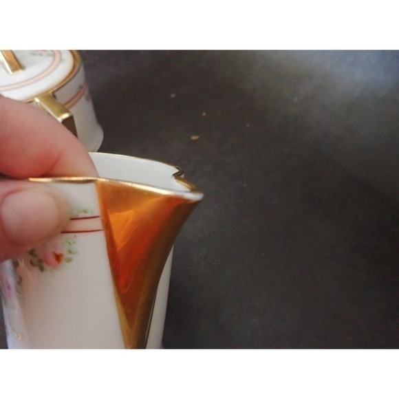 Favorite Bavaria Stouffer C. Hutschenreuther Creamer and Sugar Set Pink Rose - Picture 5 of 10